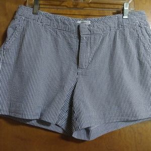 Crown & Ivy striped seersucker shorts